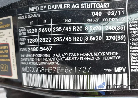 2011 Mercedes-Benz Glk 350 4Matic z USA, uszkodzony, nr VIN WDCGG8HB7BF661727